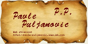 Pavle Puljanović vizit kartica